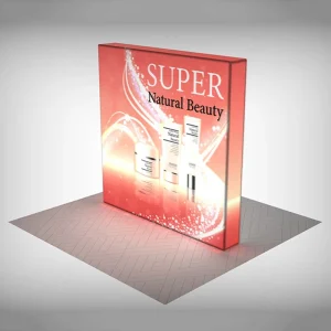 LED Tension Fabric Backdrop with Portable Floor-Standing Frame and Backlit SEG Light Box