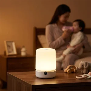 LED Touch-Control Night Light with Timer, Battery Display, Three Color Temperatures, and 1200mAh USB Rechargeable Battery