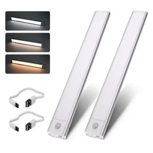 LED Under Cabinet Light Motion Sensor Rechargeable Wireless Magnetic Kitchen Closet Wardrobe Lighting