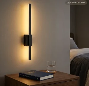 LED Wall Lamp Modern Simple Iron Long Wall Sconce Warm White for Home Living Room Bedroom Hotel Corridor Aisle