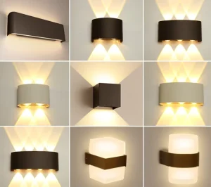 LED Wall Lamps Outdoor Waterproof Plastic Wall Lights for Hotel Corridor Living Room Bedroom Bedside Indoor Outdoor