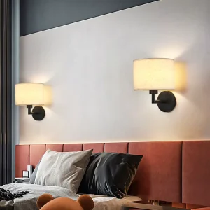 LED Wall Light Rectangle and Round Iron Lantern Cage Wall Lamp Interior With Bulb LED