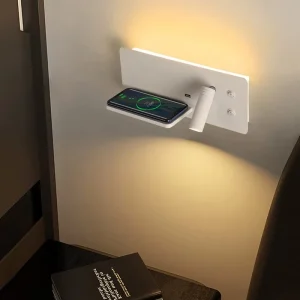 LED Wall Sconce Adjustable Wall Mount Reading Light USB Charging Bedside Wall Lamp