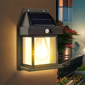 LED Wireless Solar Wall Light with IP65 Waterproof Motion Sensor for Outdoor Garden