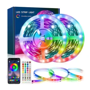 LEDILAND Smart RGB LED Light Strings 5m 10m Color Changing for App Control Home Decor 12V