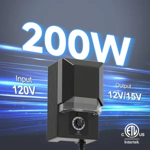 LT3002 Weatherproof 120V AC to 12V AC Low-Voltage Landscape Transformer for Outdoor Lighting
