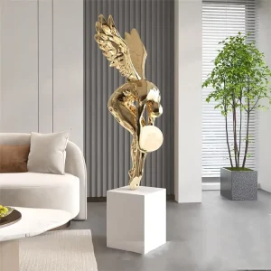 LUYI Modern Light Luxury Art Figures Floor Lamp Ornaments Living Room Porch Abstract Arts and Crafts Hotel Lobby Angel