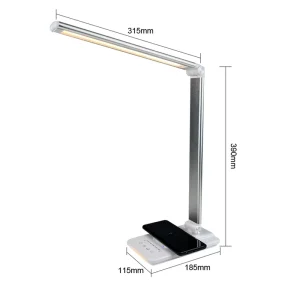 Lampe Charge Sans Fil Drahtlose Lade Lampe Led Table Desk with Usb Charger Lampara De Carga Inalambrica Wireless Charging Lamp