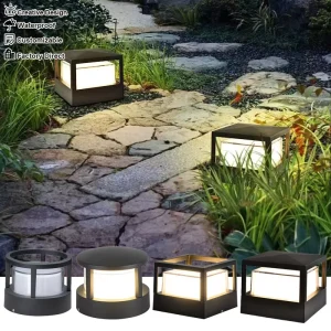 Landscape Lawn Pathway Lighting AC 85-265V Aluminum IP65 Waterproof 18W Ra80 1800 Lumens 120 Beam Angle Fence Post Cap LED