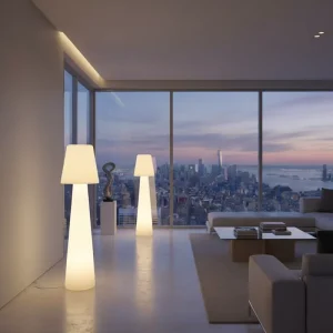 Large LED Floor Lamps Remote Control for Living Room Decor Modern Nordic Minimalist Design IP65 Waterproof 16 Changeable Colors