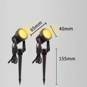 Lawn Lamps Premium Aluminum Body IP65 Rating Solar Powered Spike Light Remote Brightness Control Garden Landscape Uplight