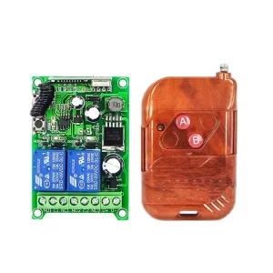 Learning-Code Wireless Remote Control Transmitter and Receiver Switch for Garage Gate Motor Door Opener, ABS, YET010