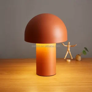 Led Bulb Bedside Hotel Plug Home Decor Light Metal Mushroom Lamp