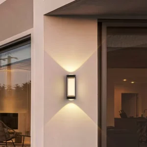 Led Modern Outdoor Lighting Ip65 Porch Wall Lamp Aluminum Upper and Lower Decorative Lighting Outdoor Wall Lamp