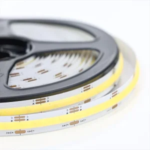 Led Strip Light Cob Double Color Dimmable Tunable White Two Channels 608leds 24V CCT COB Led Strip ≥Ra90