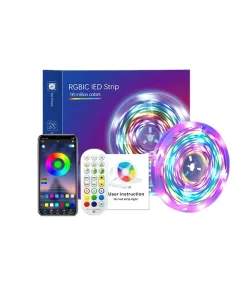 Led WiFi App Remote Ctrl RGBIC USB 5V 5050 Strip Light for TV Decoration Ride on Car Home Decor Holiday Party Wedding Event