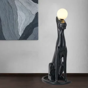 Leopard Sculpture Floor Lamp Living Room Luminous Animal Lights