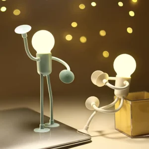 Light Bulb Figurine Suction Cup Touch Night Lamp