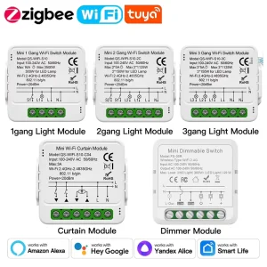 Light Curtain Dimmer WiFi Zigbee Smart DIY Mini Module for Roller Blinds and Shutters with Voice Control