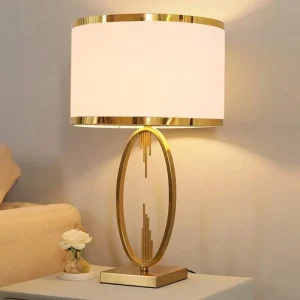 Light Luxury Bedroom Metal LED Table Lamp for Restaurant Bar Atmosphere