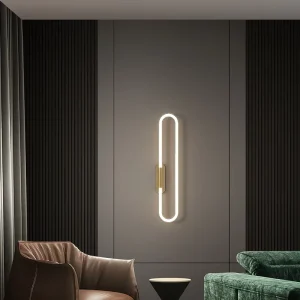 Light Luxury Full Copper Wall Lamp Modern Minimalist Personalized Bedside Lamp for Bedroom Living Room Aisle Staircase