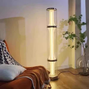 Light Luxury Glass Floor Lamp Living Room Bedroom Bedside Lamp Bar Restaurant Chandelier CE UL Certification