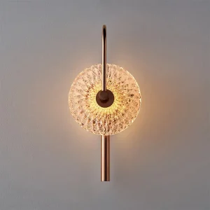 Light Luxury Iron Modern Minimalist Living Room Bedroom Wall Lamp with LED Dimmable Light for Hotel Corridor and Bedside Use