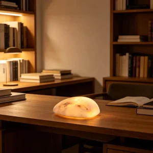 Light emitting Diode Lamp Living Room Table Lamp Decorated with Alabaster and Marble for Writing Desk