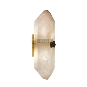 Light luxury Designer Postmodern Wall Lamp with Marble and Solid Copper Materials for Bedroom and Living Room Accent Lighting