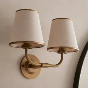 Linen Wall Lamp Adria Double Sconce for Dining Room Bedroom Indoor Lighting Modern Wall Lamp Luxury Lighting Decoration Home