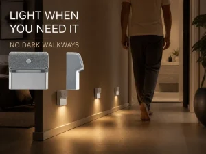 Linked Motion Sensor Rechargeable LED Night Light System for Bedroom Bathroom and Hallway LDN0001-22