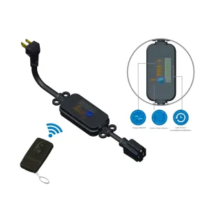 Linsheng Outdoor Dimmer for String Lights Wireless Remote Control Dimmer 50Ft Distance Auto Off Switch Timer for Led or Incandescent Str