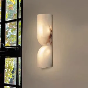 Living Room Bedroom Aisle Restaurant Lighting Fixtures Art Decor Design Natural Marble LED Wall Lamp