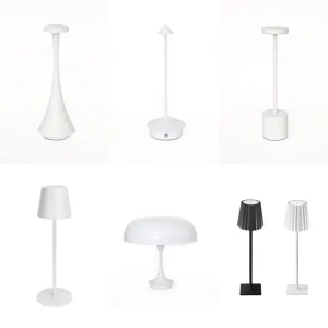 Living Room Bedroom Bedside Table Lamp Rechargeable Desk Lamp with Battery LED Touch 3 Dimming Metal Desk Lamp