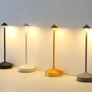 Living Room Bedroom Bedside Table Lamp Rechargeable Desk Lamp with Battery LED Touch 3 Dimming Metal Desk Lamp