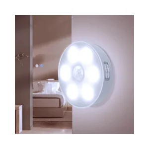 Living Room Bedside LED Wireless Hotel Puck Night Light Battery Powered Magnetic Cabinet Lamp