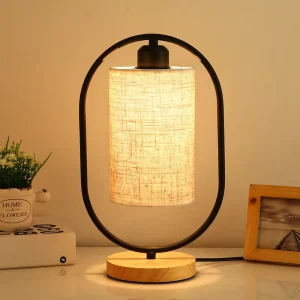 Living Room Desk Bedside Simple Modern Nordic Home Deco Wood Base Design Creative New Chinese Table Lamp