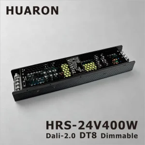 Low MOQ HRS 24V 400W DALI DT8 CCT LED Driver Single Output Flicker Free Jewelry Store Display Lighting