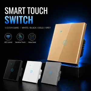 Low-Standby-Power Smart Wall Switch with Glass Panel for Home Lighting Control