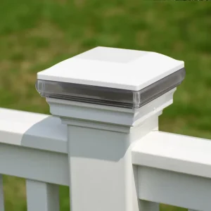 Low Voltage 12V Waterproof Plastic Fence Post Cap White Outdoor LED Garden Landscape Lighting Electric