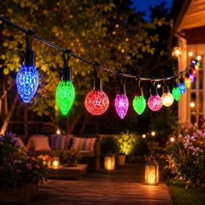 Low Voltage Patio String Lights with LED String Lights and Remote Control Lights for Holiday Deck Ambience Decor Kit
