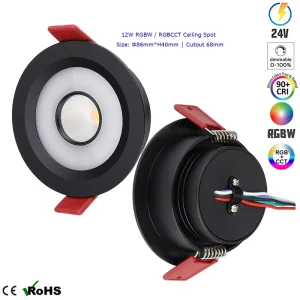 Loxone Smart Home Lights Benory 24V RGBCCT 2700 6000K 12W Ceiling Spot DALI DT8 KNX Casambi Tuya DMX Control4 Rgbw Led Downlight