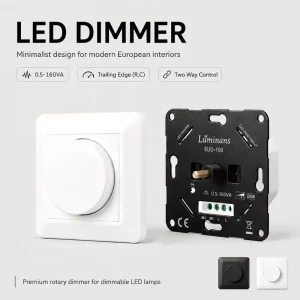 Luminans Two Way Control LED Lighting Dimmers 0.5 160VA 50Hz Two wire Dimmer Swhich for Europe