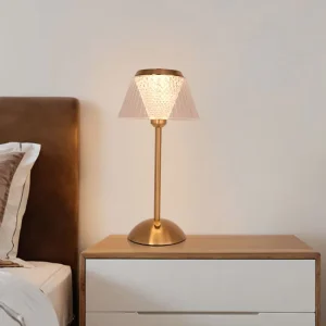 Luxurious Rechargeable Crystal Table Lamp Dimmable Cordless Battery Operated 1200mAh with Touch Control for Restaurant Bar Hotel