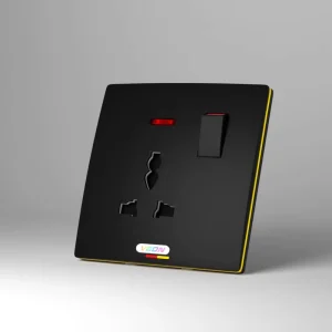 Luxury British Standard Special Ultra thin Design PC Material Panel 1 2 3 4 Gang Wall Light Switch and 16A UK Wall Switch Socket