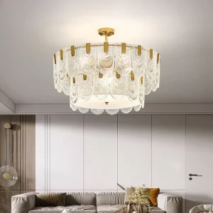 Luxury Crystal Chandelier Nordic Modern Bottom of Starry Sky Ceiling Light Suitable for Living Room Bedroom Villa