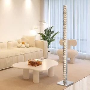 Luxury Crystal Floor Lamp Indoor Living Room LED Standing Lamp Home Decor Modern