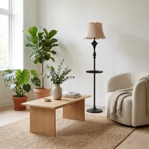 Luxury Floor Lamp Custom Logo Modern Standing Lamp with Fabric Shade for Home Living Room Bedroom Interior Decor