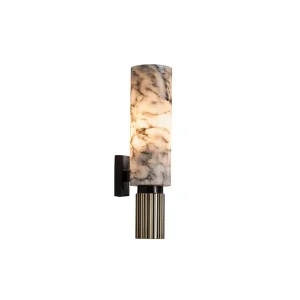 Luxury LED Light Brass Glass Body Cylindrical Wall Lamp Decorative Indoor Home Office Villa Lighting for Hotel Bedrooms