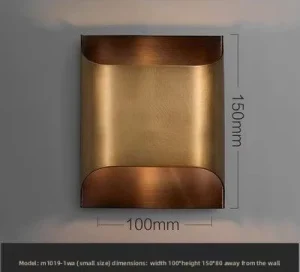 Luxury LED Wall Lamp Iron Shade Wall Switch Postmodern Minimalist for Living Room Staircases Corridors Background